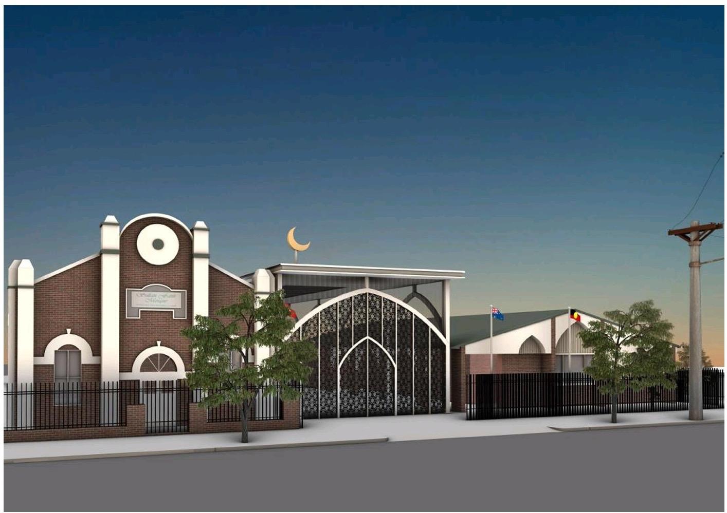 Mayfield Mosque 3D front view